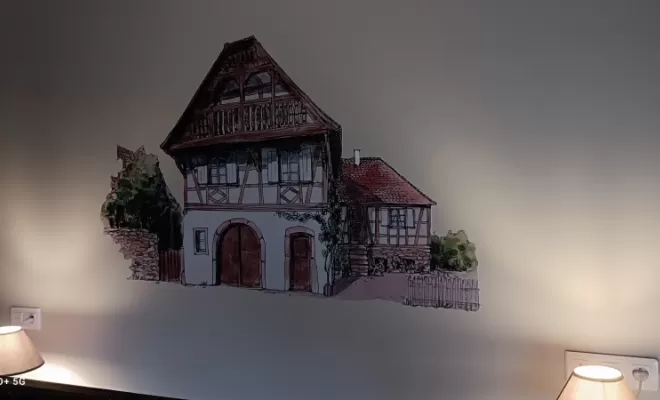 Pose d'un film adhésif sur mur de chambre à Lyon , Feurs, A POSE IT !