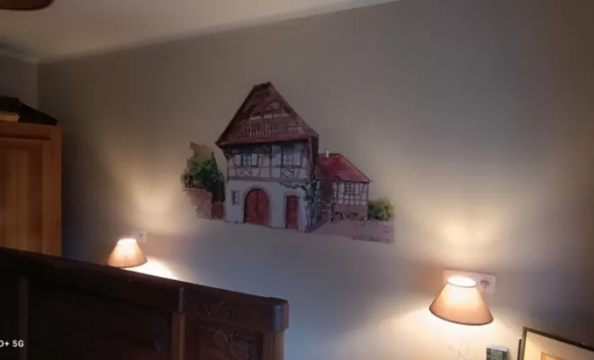 Pose d'un film adhésif sur mur de chambre à Lyon , Feurs, A POSE IT !
